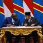 Menteri Pertahanan RI Prabowo Subianto dan Wakil Perdana Menteri merangkap Menteri Pertahanan Republik Demokratik Kongo Jean-Pierre Bemba. (Dok. Kemhan.go.id)
