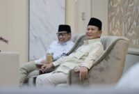 Ketua Umum Partai Gerindra Prabowo Subianto menyambangi kediaman Ketua umum PKB Muhaimin Iskandar (Cak Imin). (Dok. Tim Media Prabowo Subianto)
