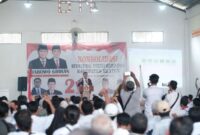 Ketua DPD Partai Gerindra Jawa Tengah Sudaryono, saat melakukan safari politik bersama DPC, PAC dan Ranting Partai Gerindra se-Kabupaten Klaten, Minggu (5/11/2023). (Dok. DPP Partai Gerindra Jateng)