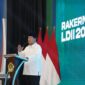 Menteri Pertahanan Prabowo Subianto hadir menjadi narasumber Pembekalan Materi dalam acara Rakernas LDII 2023, di Grand Ballroom Minhaajurosyidiin, Lubang Buaya, Jakarta Timur, Selasa (7/11/2023). (Dok. Tim Media Prabowo)