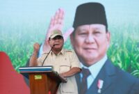 Menteri Pertahanan Prabowo Subianto menyampaikan rasa hormat setinggi-tingginya kepada 35 ribu para petani di Blora, Jawa Tengah. (Dok. Tim Prabowo Subianto)